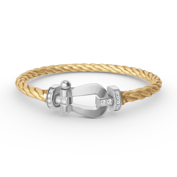 [Ornora Jewelry]FORCE LARGE HORSESHOE HALF DIAMOND BRACELET SILVER