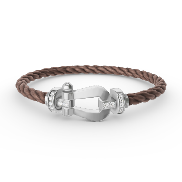 [Ornora Jewelry]FORCE LARGE HORSESHOE HALF DIAMOND BRACELET SILVER