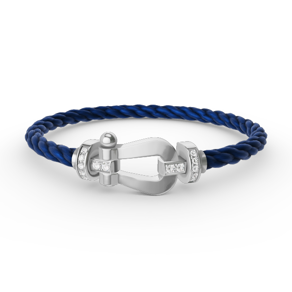 [Ornora Jewelry]FORCE LARGE HORSESHOE HALF DIAMOND BRACELET SILVER