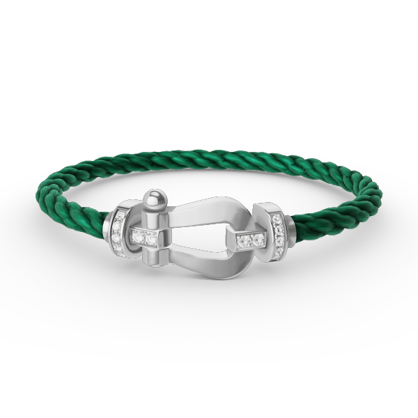 [Ornora Jewelry]FORCE LARGE HORSESHOE HALF DIAMOND BRACELET SILVER