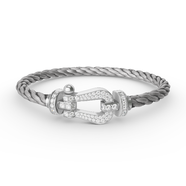 [Ornora Jewelry]FORCE LARGE HORSESHOE FULL DIAMOND BRACELET SILVER
