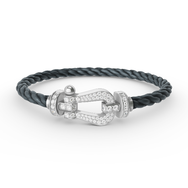 [Ornora Jewelry]FORCE LARGE HORSESHOE FULL DIAMOND BRACELET SILVER