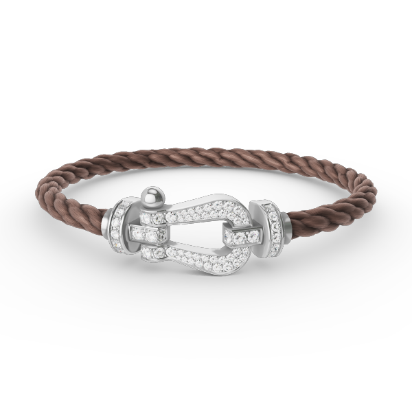 [Ornora Jewelry]FORCE LARGE HORSESHOE FULL DIAMOND BRACELET SILVER