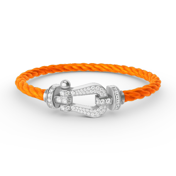 [Ornora Jewelry]FORCE LARGE HORSESHOE FULL DIAMOND BRACELET SILVER