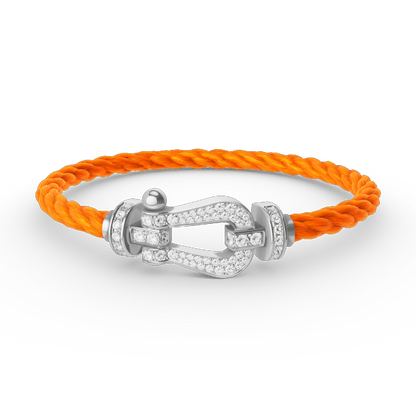 [Ornora Jewelry]FORCE LARGE HORSESHOE FULL DIAMOND BRACELET SILVER