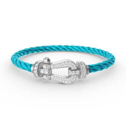 [Ornora Jewelry]FORCE LARGE HORSESHOE FULL DIAMOND BRACELET SILVER