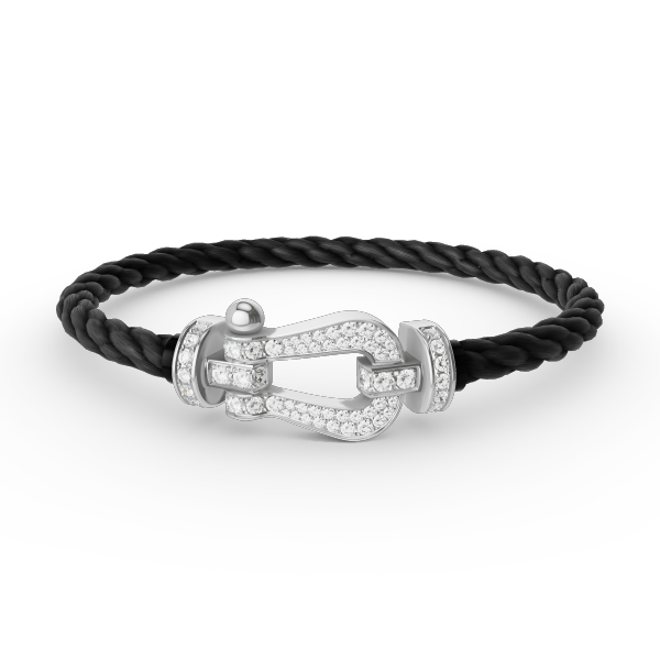 [Ornora Jewelry]FORCE LARGE HORSESHOE FULL DIAMOND BRACELET SILVER
