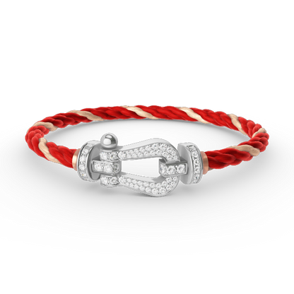 [Ornora Jewelry]FORCE LARGE HORSESHOE FULL DIAMOND BRACELET SILVER