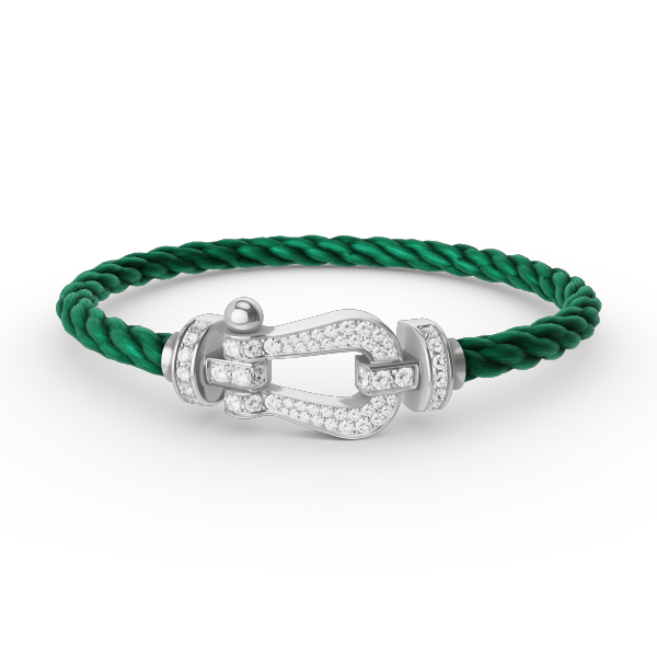 [Ornora Jewelry]FORCE LARGE HORSESHOE FULL DIAMOND BRACELET SILVER