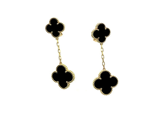 [Ornora Jewelry]CLOVER 2 MOTIFS  EARRINGS (MULTIPLE CHOICESC