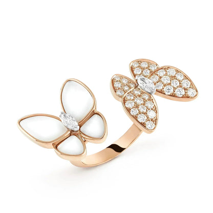 [Ornora Jewelry]TWIN BUTTERFLY DIAMOND MOP RING