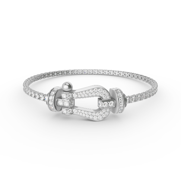 [Ornora Jewelry]FORCE  LARGE HORSESHOE FULL DIAMOND TENNIS BRACELET