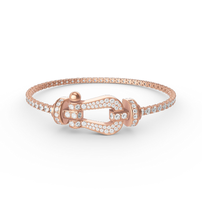 [Ornora Jewelry]FORCE  LARGE HORSESHOE FULL DIAMOND TENNIS BRACELET