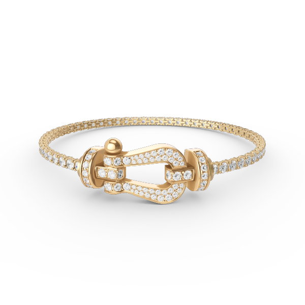 [Ornora Jewelry]FORCE  LARGE HORSESHOE FULL DIAMOND TENNIS BRACELET