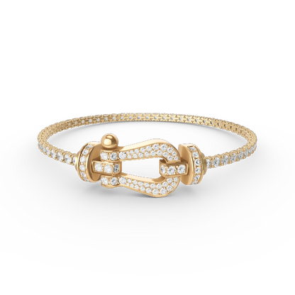 [Ornora Jewelry]FORCE  LARGE HORSESHOE FULL DIAMOND TENNIS BRACELET